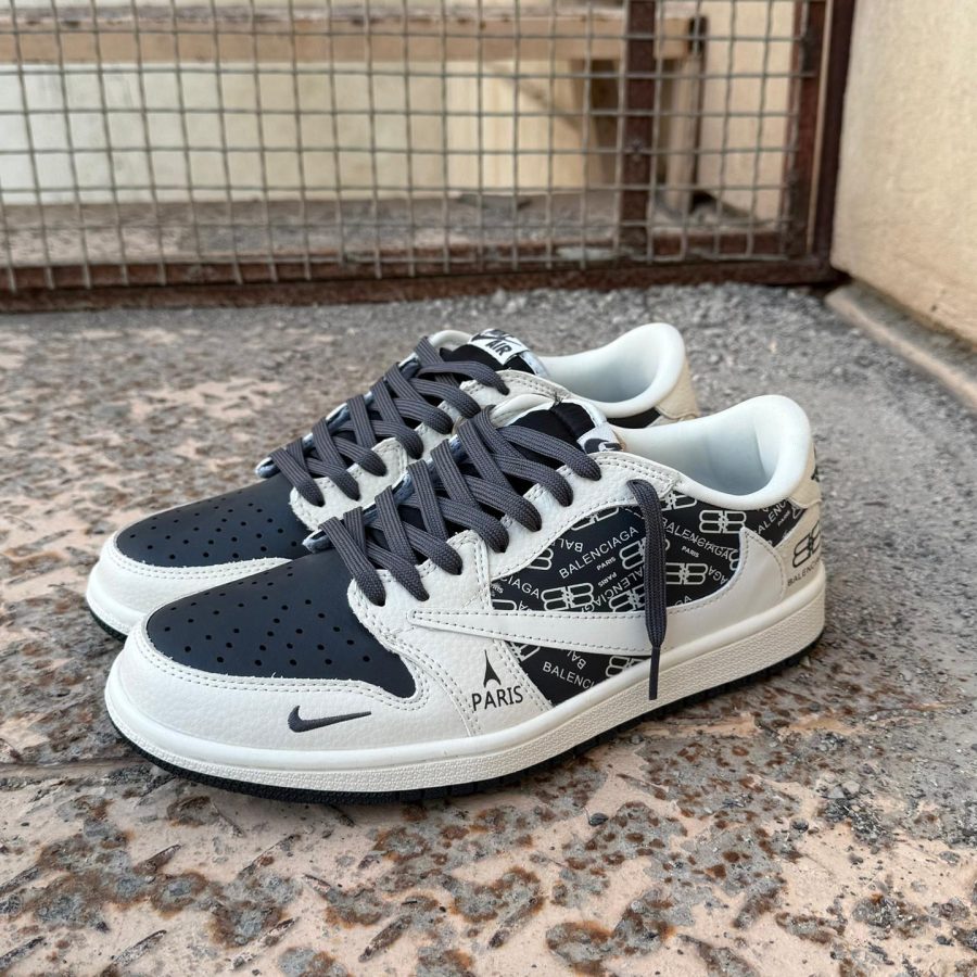 نایک ایر جردن ۱ لو تراویس بالنسیاگا و پاریس Nike Air Jordan 1 Low Travis Scot Balenciaga and Paris