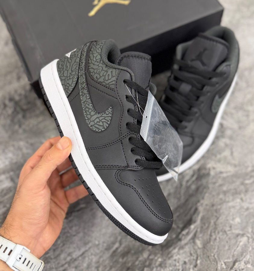 Alternative view of نایک ایر جردن ۱ لو الفنت مشکی Nike Air Jordan 1 Low Elephant Black