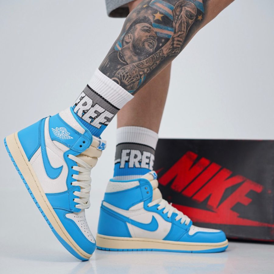 نایک ایر جردن ۱ ساقدار شیکاگو یو ان سی Nike Air Jordan 1 High Chicago UNC